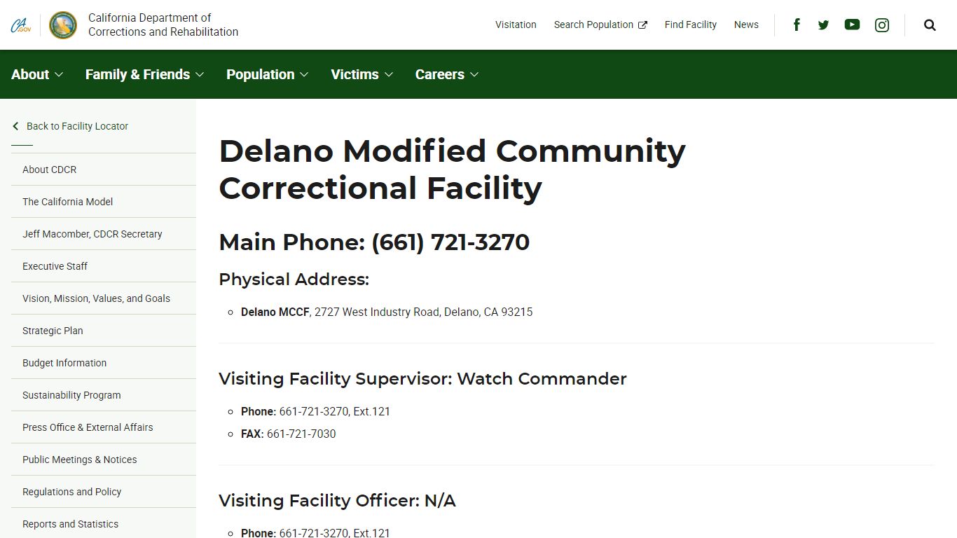 Delano Modified Community Correctional Facility